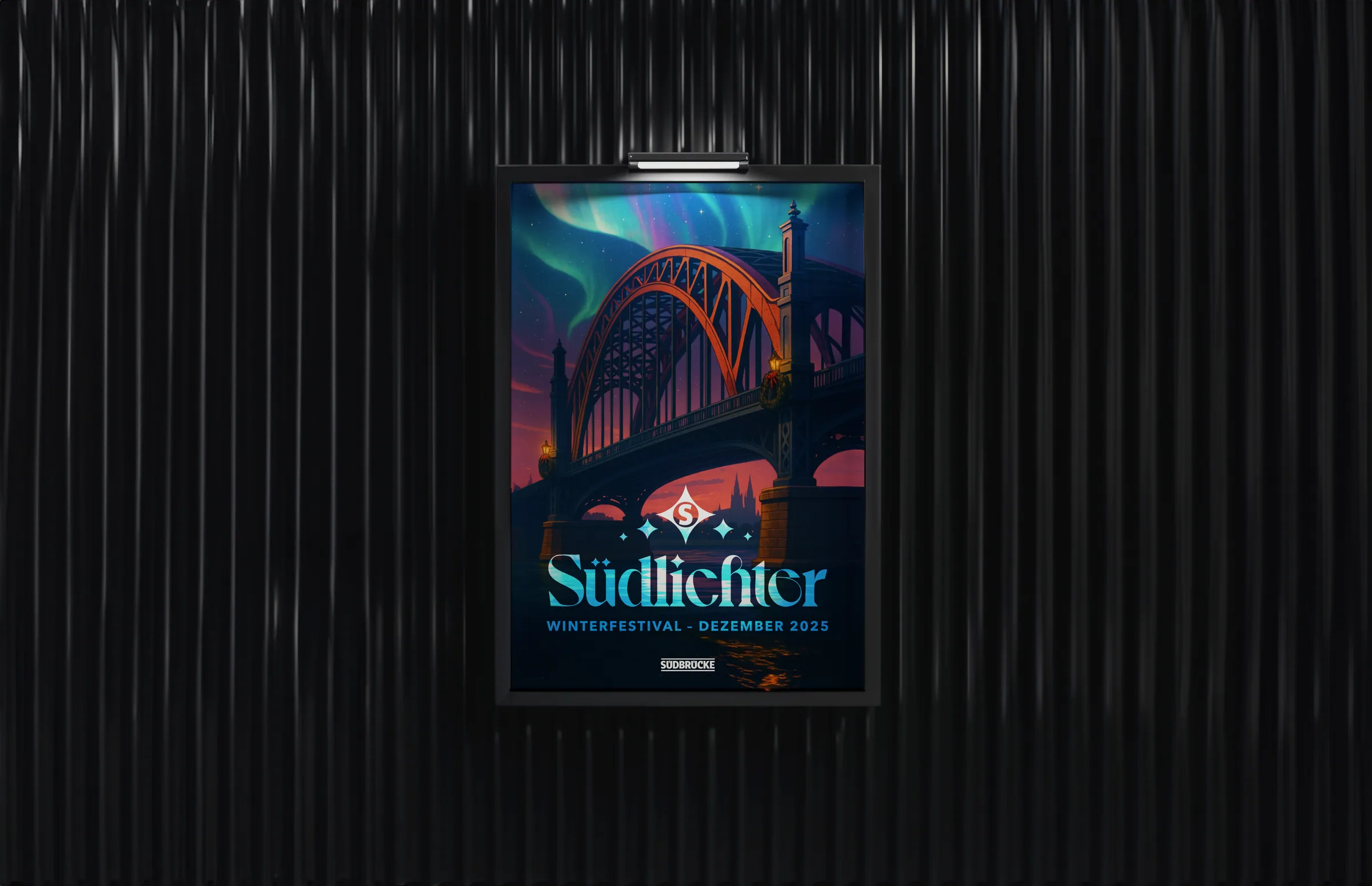 Südlichter, Plakat im Rahmen