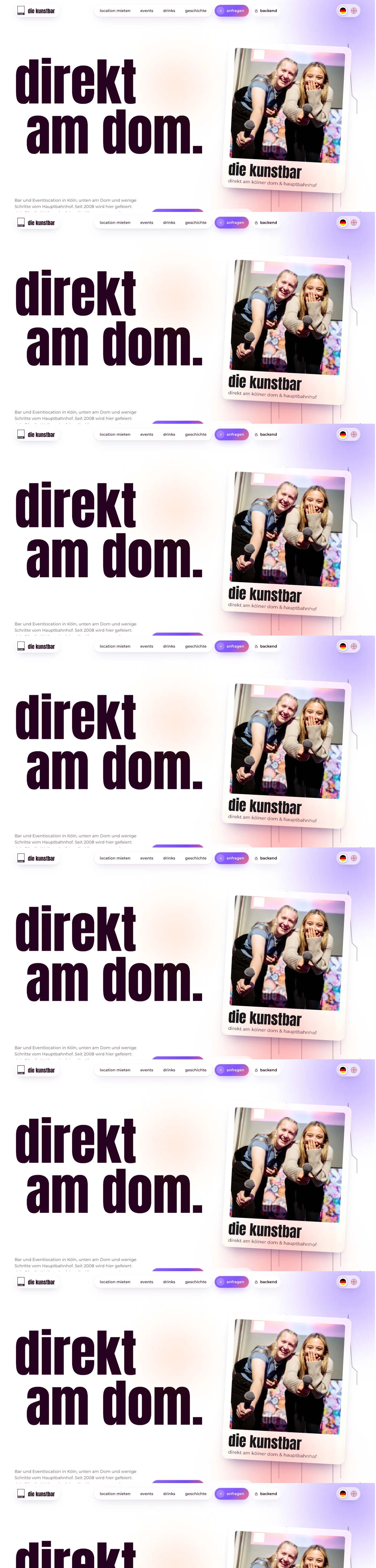 Website die kunstbar, Desktop