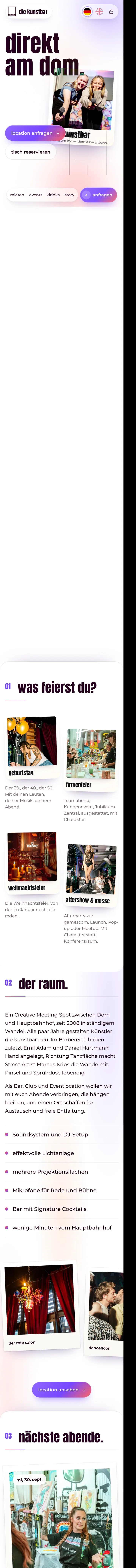 Website die kunstbar, Handy